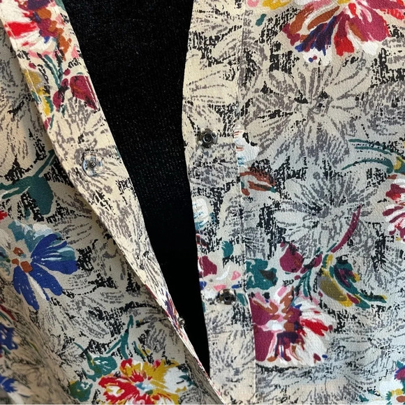Rebecca Taylor 100% Silk Floral Print Top Blouse Size 0 - Picture 3 of 14